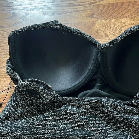 Fashion Nova Silver Shimmer Swimsuit with underwire - Picture 8 of 8